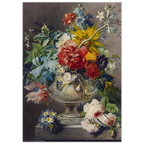 Floral arrangement in a vase on a dark background