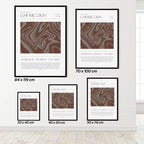 Set of Capricorn zodiac posters in various sizes on a white wall.