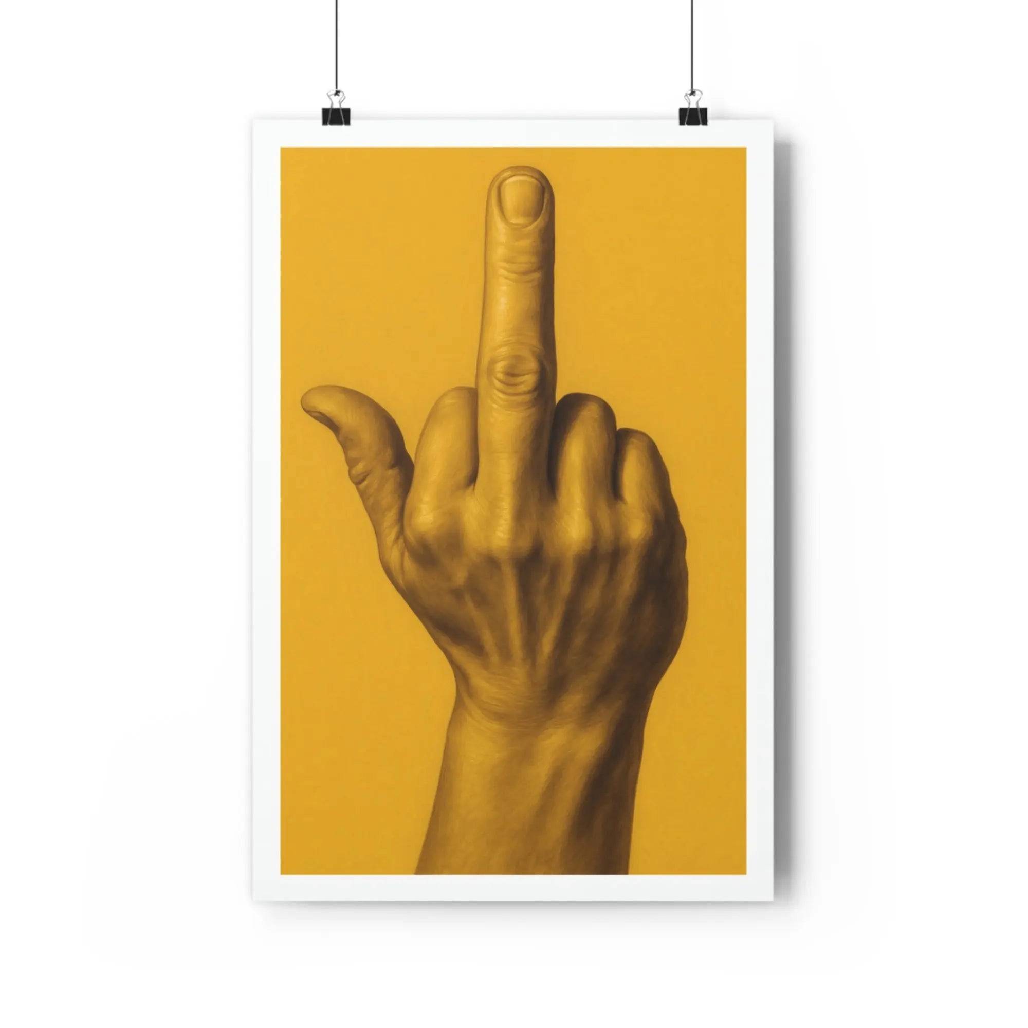 No Filter modern art print on yellow background – pictorprints