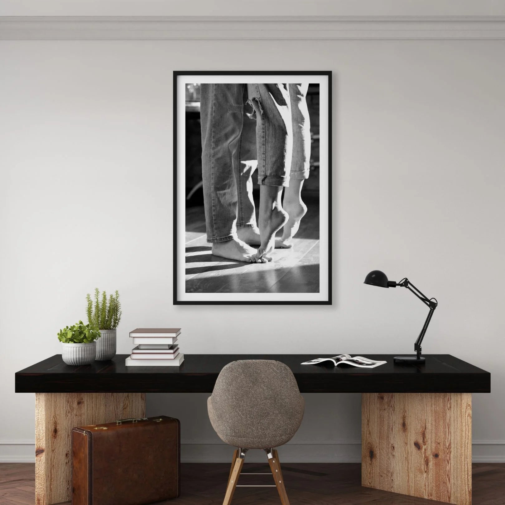 Stay Close framed poster artwork in neutral interior – pictorprints