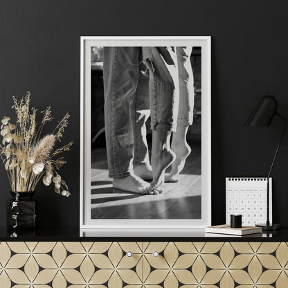 Stay Close wall art displayed in dark interior with plants – pictorprints