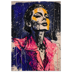 Artistic portrait of a woman with abstract background