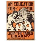 Vintage-style recruitment poster for the U.S.